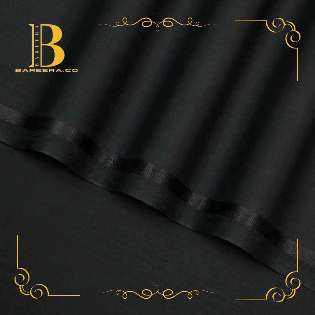 Premium Quality Black Boski – Men’s Unstitched Fabric.