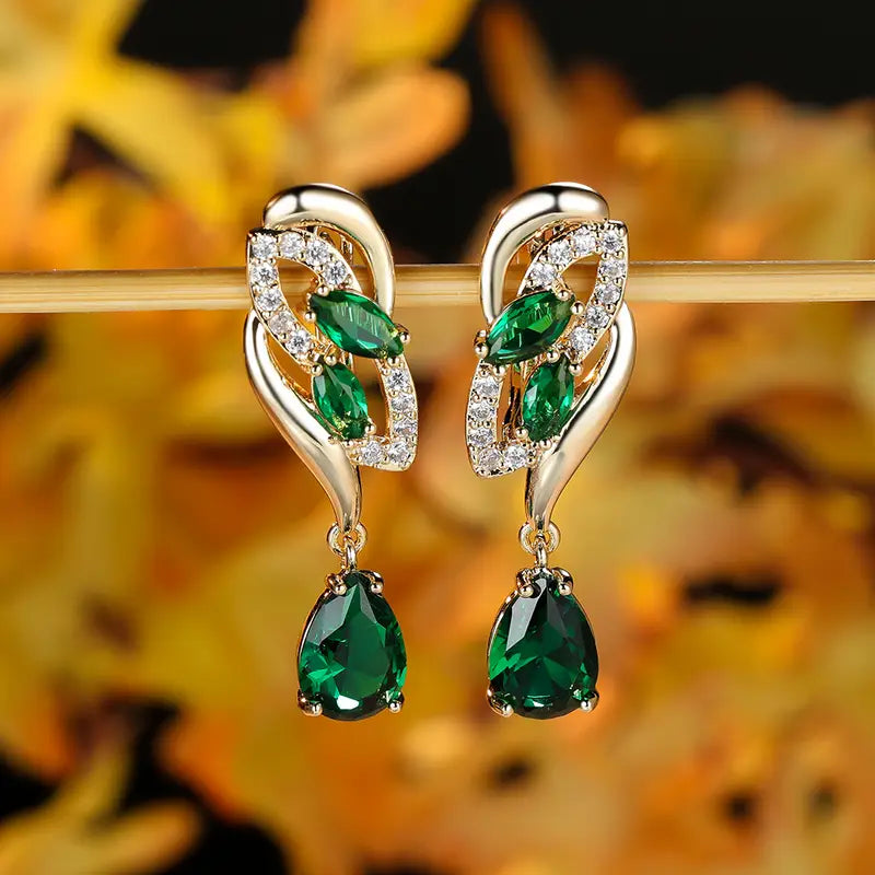 ANGOL Romantic Flower Dangle Earrings for Women.