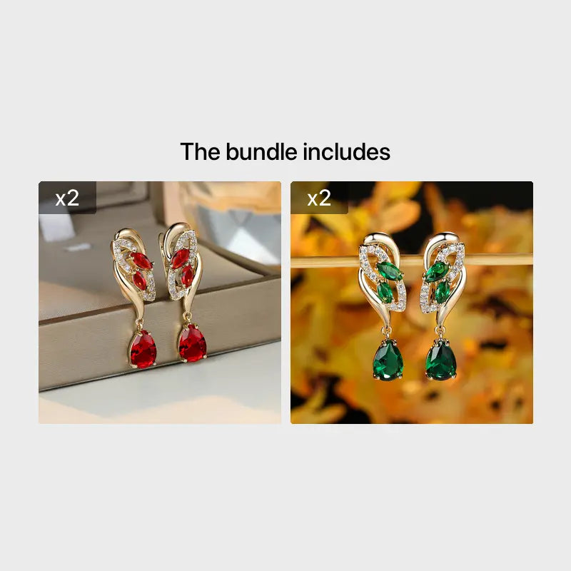 ANGOL Romantic Flower Dangle Earrings for Women.