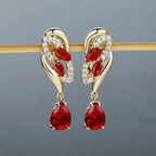 ANGOL Romantic Flower Dangle Earrings for Women.