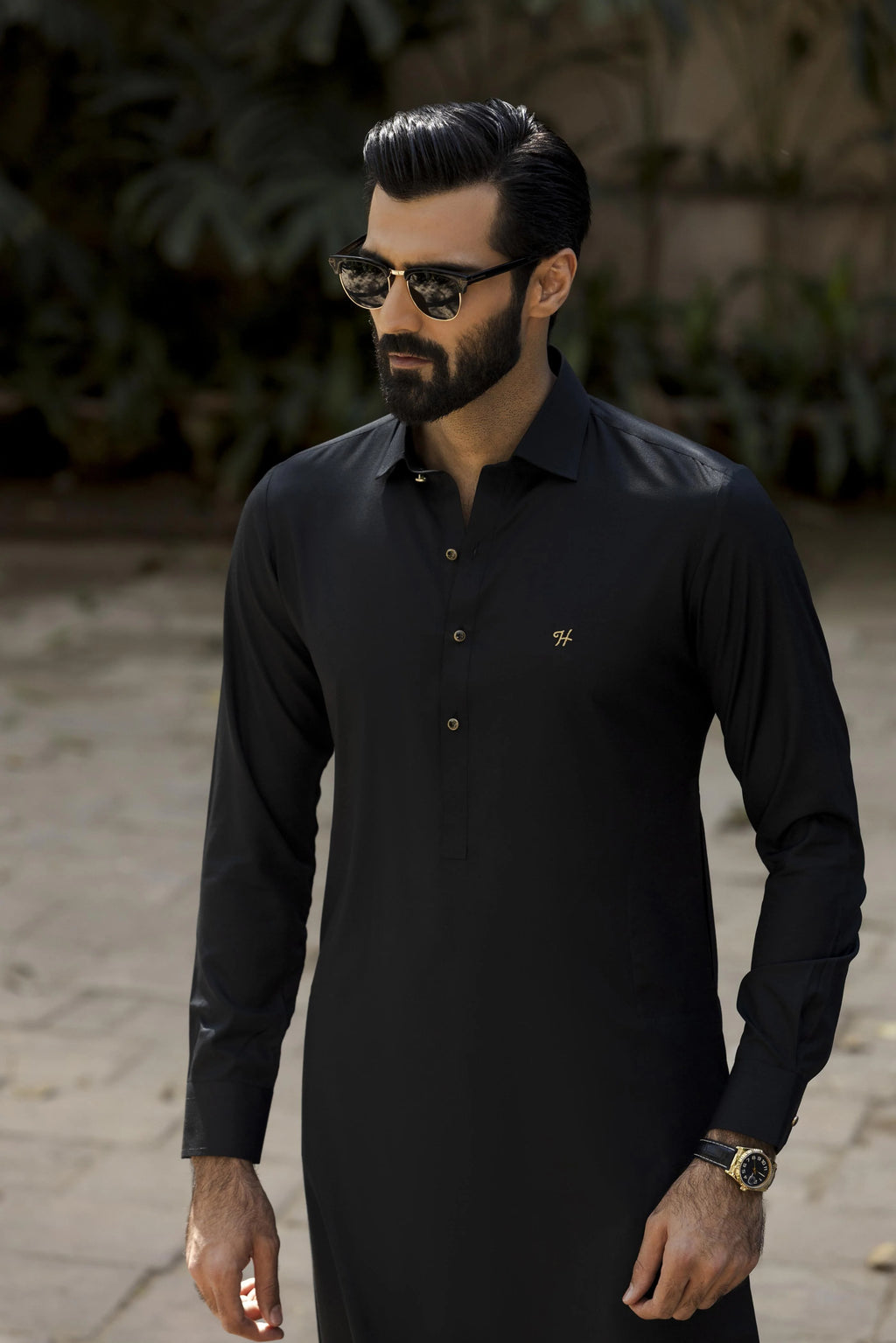 Premium Quality Black Boski – Men’s Unstitched Fabric.
