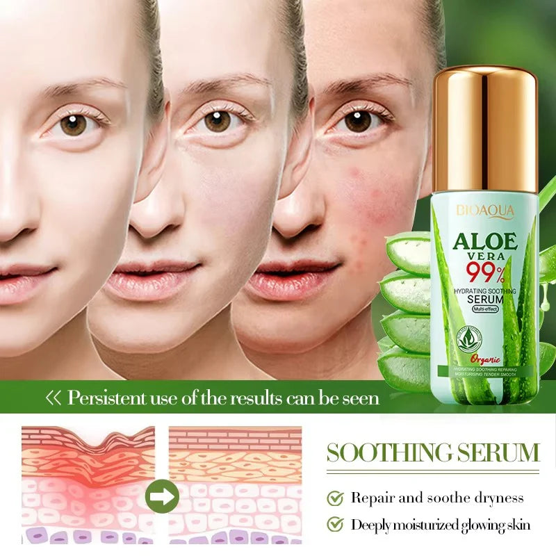 BIOAQUA Aloe Vera Hydrating Soothing Multi Effect Face Serum 40ml