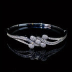 A Bracelet With Zirconia, A Fashionable, Simple, Retro, Shiny, Luxurious Women's Accessory.