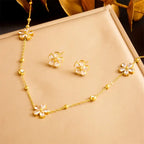 Necklaces Earrings Transparent Flower Pendants Party Jewelry Gifts.