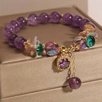 Elegant Retro Amethyst Bead Bracelet.