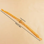 1pc Elegant 24K Golden Plated Copper Bracelet with Synthetic Zirconia for Women.