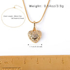BZEBI 18K Golden Plated Cubic Synthetic Zirconia Necklace for Women.