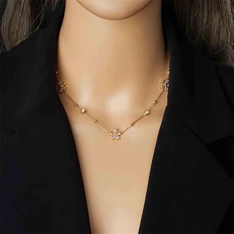 Necklaces Earrings Transparent Flower Pendants Party Jewelry Gifts.