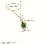 An elegant, European and American, floral, water droplet pendant.