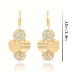 Elegant Boho-Chic Long Tassel Earrings with Sparkling Rhinestones.