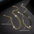 2pcs Spring/Summer Women's Fashion Heart Tennis Bracelet Jewelry Set, Vintage Gothic Style Halloween Bracelets.