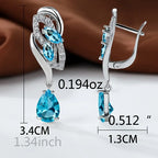 ANGOL Romantic Flower Dangle Earrings for Women.