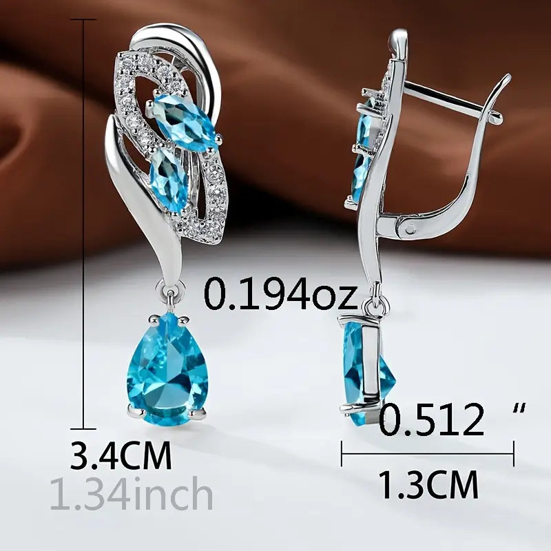 ANGOL Romantic Flower Dangle Earrings for Women.