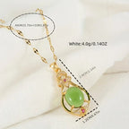 An elegant, European and American, floral, water droplet pendant.