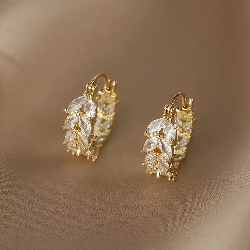 1 Pair Lainy Nature-Inspired Wheat Ear Drop Earrings.