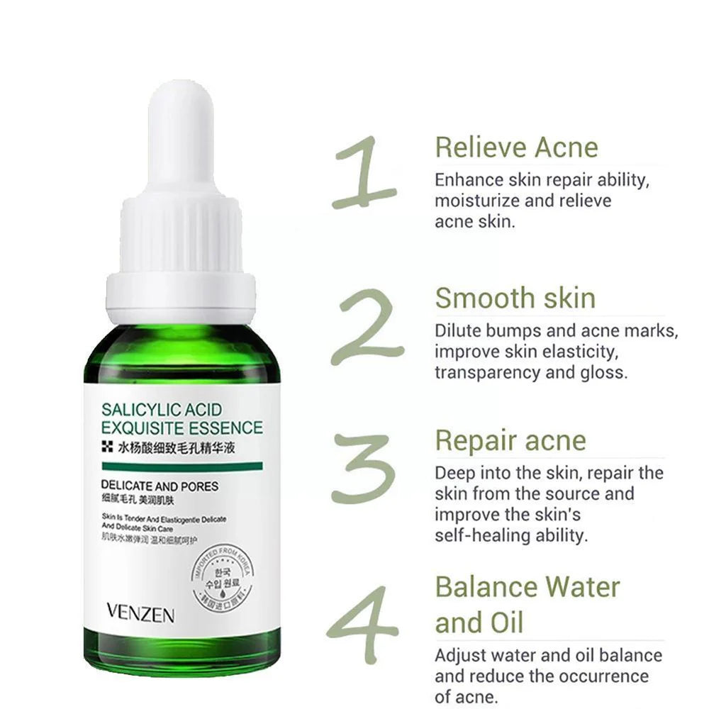 ETAE Venzen Salicylic Acid Essence Acid Pore Moisturizing Face Serum