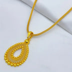 1 Necklace + 1 Pair of Earrings Simple Arabian Style Jewelry Set.