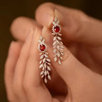 Pair of Elegant White Golden Zirconia Stud Earrings for Women.
