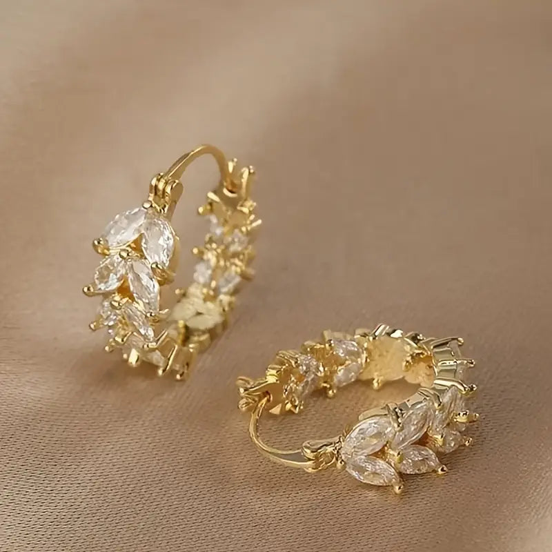 1 Pair Lainy Nature-Inspired Wheat Ear Drop Earrings.