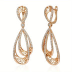 1 Pair Golden Vintage Long Earrings for Women.