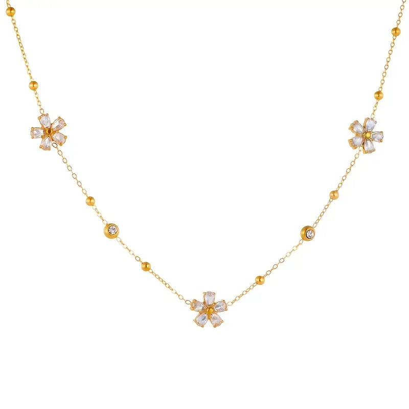 Necklaces Earrings Transparent Flower Pendants Party Jewelry Gifts.
