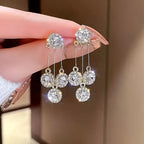Exquisite Multi-Layered Synthetic Synthetic Zirconia Earrings.
