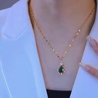 An elegant, European and American, floral, water droplet pendant.